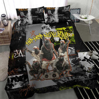 Boombox Breakdancer Bedding Set with Grafiti Art and Grunge Street Hip Hop Style - Wonder Print Shop