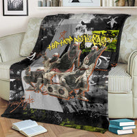 Boombox Breakdancer Blanket with Grafiti Art and Grunge Street Hip Hop Style - Wonder Print Shop