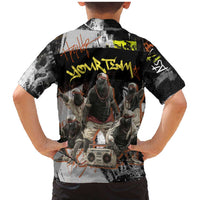 Boombox Breakdancer Family Matching Mermaid Dress and Hawaiian Shirt with Grafiti Art and Grunge Street Hip Hop Style - Wonder Print Shop