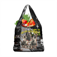 Boombox Breakdancer Grocery Bag with Grafiti Art and Grunge Street Hip Hop Style - Wonder Print Shop