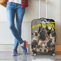 Boombox Breakdancer Luggage Cover with Grafiti Art and Grunge Street Hip Hop Style - Wonder Print Shop