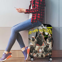 Boombox Breakdancer Luggage Cover with Grafiti Art and Grunge Street Hip Hop Style - Wonder Print Shop