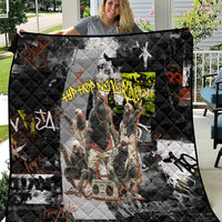 Boombox Breakdancer Quilt with Grafiti Art and Grunge Street Hip Hop Style - Wonder Print Shop