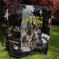 Boombox Breakdancer Quilt with Grafiti Art and Grunge Street Hip Hop Style - Wonder Print Shop