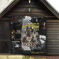 Boombox Breakdancer Quilt with Grafiti Art and Grunge Street Hip Hop Style - Wonder Print Shop