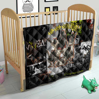 Boombox Breakdancer Quilt with Grafiti Art and Grunge Street Hip Hop Style - Wonder Print Shop