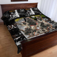 Boombox Breakdancer Quilt Bed Set with Grafiti Art and Grunge Street Hip Hop Style - Wonder Print Shop