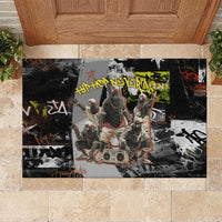 Boombox Breakdancer Rubber Doormat with Grafiti Art and Grunge Street Hip Hop Style - Wonder Print Shop