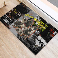 Boombox Breakdancer Rubber Doormat with Grafiti Art and Grunge Street Hip Hop Style - Wonder Print Shop