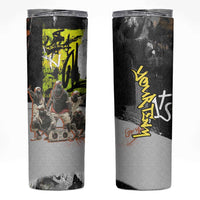 Boombox Breakdancer Skinny Tumbler with Grafiti Art and Grunge Street Hip Hop Style - Wonder Print Shop