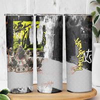 Boombox Breakdancer Skinny Tumbler with Grafiti Art and Grunge Street Hip Hop Style - Wonder Print Shop