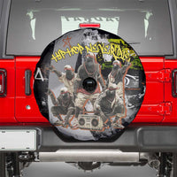 Boombox Breakdancer Spare Tire Cover with Grafiti Art and Grunge Street Hip Hop Style - Wonder Print Shop