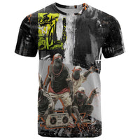 Boombox Breakdancer T Shirt with Grafiti Art and Grunge Street Hip Hop Style - Wonder Print Shop
