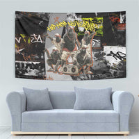 Boombox Breakdancer Tapestry with Grafiti Art and Grunge Street Hip Hop Style - Wonder Print Shop