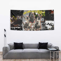 Boombox Breakdancer Tapestry with Grafiti Art and Grunge Street Hip Hop Style - Wonder Print Shop