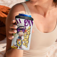 Graffiti Monkey 4 in 1 Can Cooler Tumbler with Hip Hop Sunglasses and Gold Chain Design - Wonder Print Shop