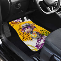 Graffiti Monkey Car Mats with Hip Hop Sunglasses and Gold Chain Design - Wonder Print Shop