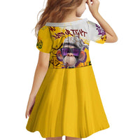 Graffiti Monkey Family Matching Off Shoulder Short Dress and Hawaiian Shirt with Hip Hop Sunglasses and Gold Chain Design - Wonder Print Shop