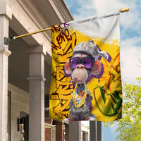 Graffiti Monkey Garden Flag with Hip Hop Sunglasses and Gold Chain Design - Wonder Print Shop