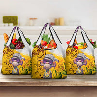Graffiti Monkey Grocery Bag with Hip Hop Sunglasses and Gold Chain Design - Wonder Print Shop