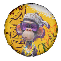 Graffiti Monkey Spare Tire Cover with Hip Hop Sunglasses and Gold Chain Design - Wonder Print Shop