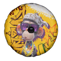 Graffiti Monkey Spare Tire Cover with Hip Hop Sunglasses and Gold Chain Design - Wonder Print Shop