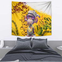 Graffiti Monkey Tapestry with Hip Hop Sunglasses and Gold Chain Design - Wonder Print Shop