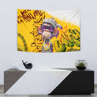 Graffiti Monkey Tapestry with Hip Hop Sunglasses and Gold Chain Design - Wonder Print Shop