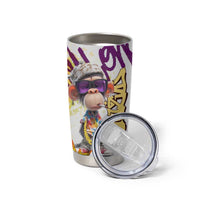 Graffiti Monkey Tumbler Cup with Hip Hop Sunglasses and Gold Chain Design - Wonder Print Shop