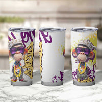 Graffiti Monkey Tumbler Cup with Hip Hop Sunglasses and Gold Chain Design - Wonder Print Shop