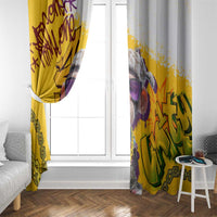 Graffiti Monkey Window Curtain with Hip Hop Sunglasses and Gold Chain Design - Wonder Print Shop