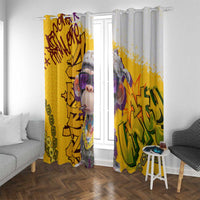 Graffiti Monkey Window Curtain with Hip Hop Sunglasses and Gold Chain Design - Wonder Print Shop