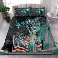 Street Art Liberty Bedding Set with Graffiti Print and Cartoon Statue of Liberty - Wonder Print Shop