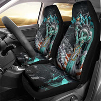 Street Art Liberty Car Seat Cover with Graffiti Print and Cartoon Statue of Liberty - Wonder Print Shop