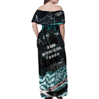 Street Art Liberty Family Matching Off Shoulder Maxi Dress and Hawaiian Shirt with Graffiti Print and Cartoon Statue of Liberty - Wonder Print Shop