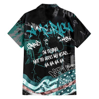 Street Art Liberty Hawaiian Shirt with Graffiti Print and Cartoon Statue of Liberty - Wonder Print Shop