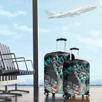 Street Art Liberty Luggage Cover with Graffiti Print and Cartoon Statue of Liberty - Wonder Print Shop