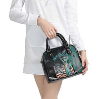 Street Art Liberty Shoulder Handbag with Graffiti Print and Cartoon Statue of Liberty - Wonder Print Shop