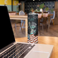 Street Art Liberty Skinny Tumbler with Graffiti Print and Cartoon Statue of Liberty - Wonder Print Shop