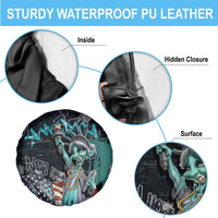 Street Art Liberty Spare Tire Cover with Graffiti Print and Cartoon Statue of Liberty - Wonder Print Shop
