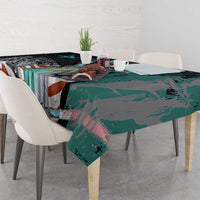 Street Art Liberty Tablecloth with Graffiti Print and Cartoon Statue of Liberty - Wonder Print Shop
