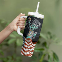 Street Art Liberty Tumbler With Handle with Graffiti Print and Cartoon Statue of Liberty - Wonder Print Shop