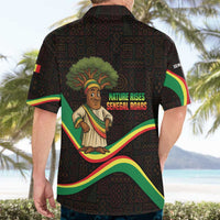Senegal Tribal Pattern Hawaiian Shirt Baobab Character and Red Yellow Green Flag Theme Design - Wonder Print Shop