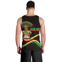 Senegal Tribal Pattern Men Tank Top Baobab Character and Red Yellow Green Flag Theme Design - Wonder Print Shop