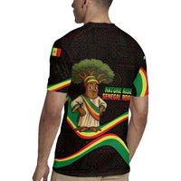 Senegal Tribal Pattern Rugby Jersey Baobab Character and Red Yellow Green Flag Theme Design - Wonder Print Shop