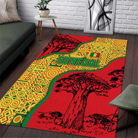 Senegal Area Rug with Baobab Tree and African Tribal Pattern Design - Wonder Print Shop