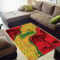 Senegal Area Rug with Baobab Tree and African Tribal Pattern Design - Wonder Print Shop