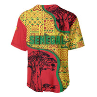 Senegal Baseball Jersey with Baobab Tree and African Tribal Pattern Design - Wonder Print Shop