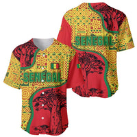 Senegal Baseball Jersey with Baobab Tree and African Tribal Pattern Design - Wonder Print Shop
