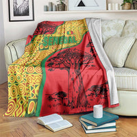 Senegal Blanket with Baobab Tree and African Tribal Pattern Design - Wonder Print Shop
